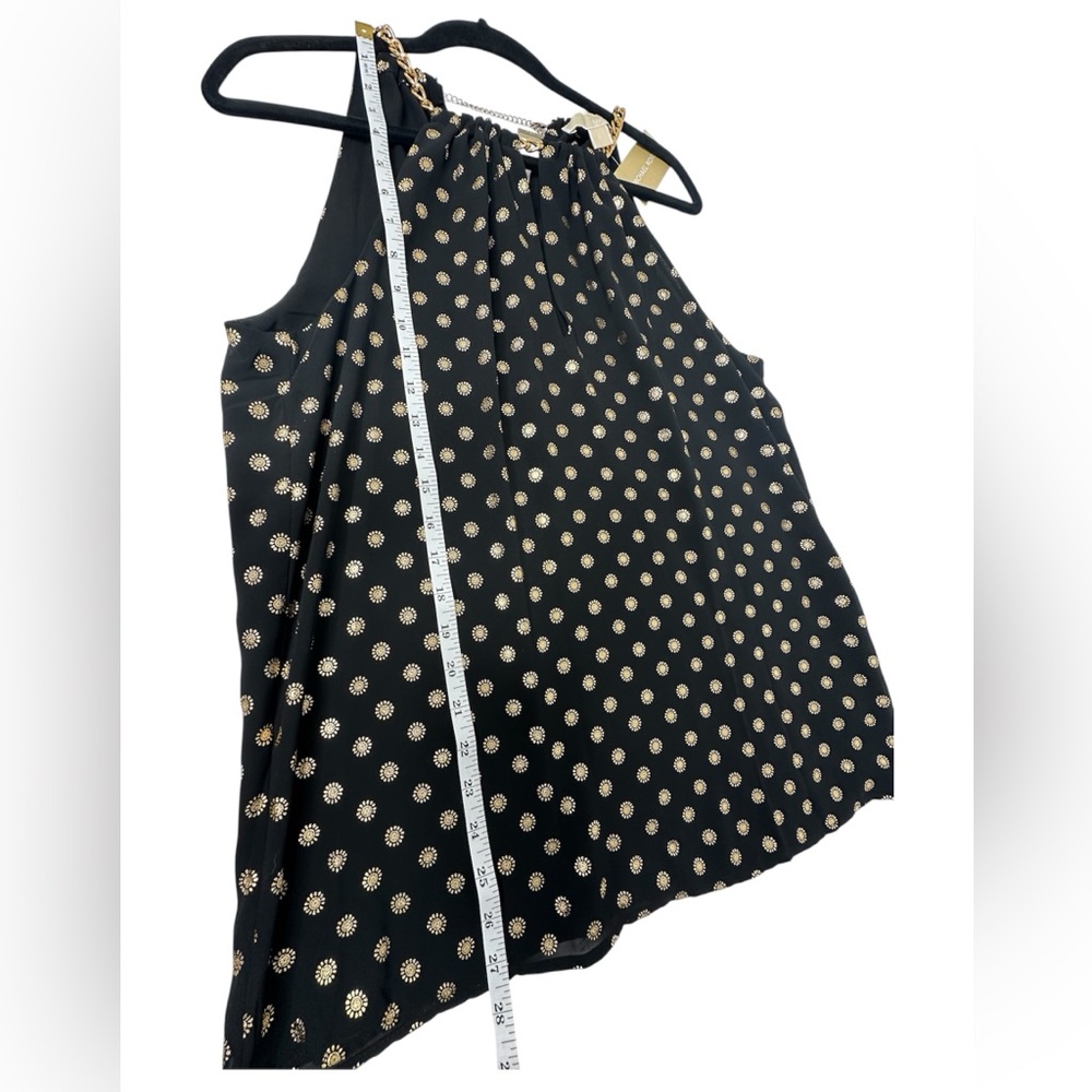 Michael Kors Black and Gold Dot Tank Top